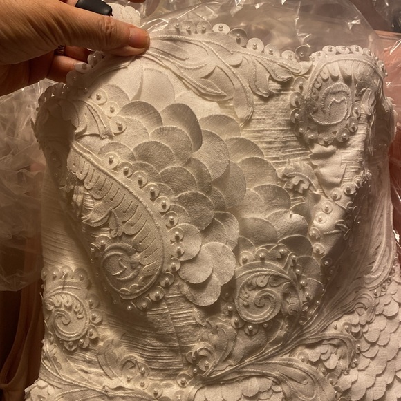 New sample Zimmermann strapless sculpture lace dress. AU. 0 - Picture 2 of 12